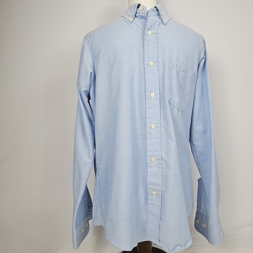1950s Levi's light blue single switch long sleeve button front shirt size medium